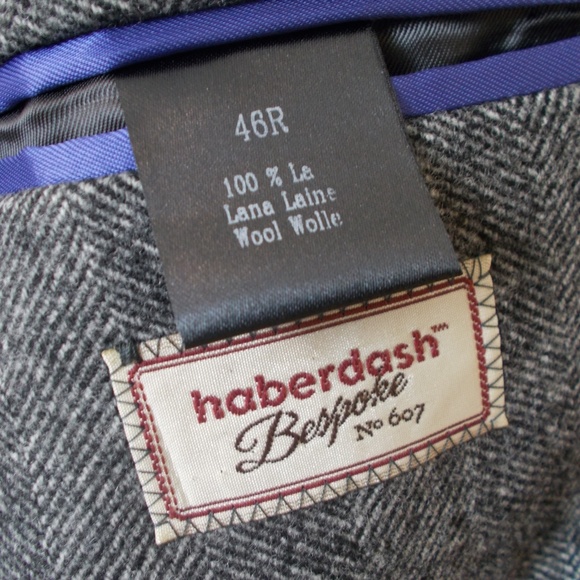 Haberdash Bespoke Virgin Wool Herringbone Topcoat - Picture 2 of 6